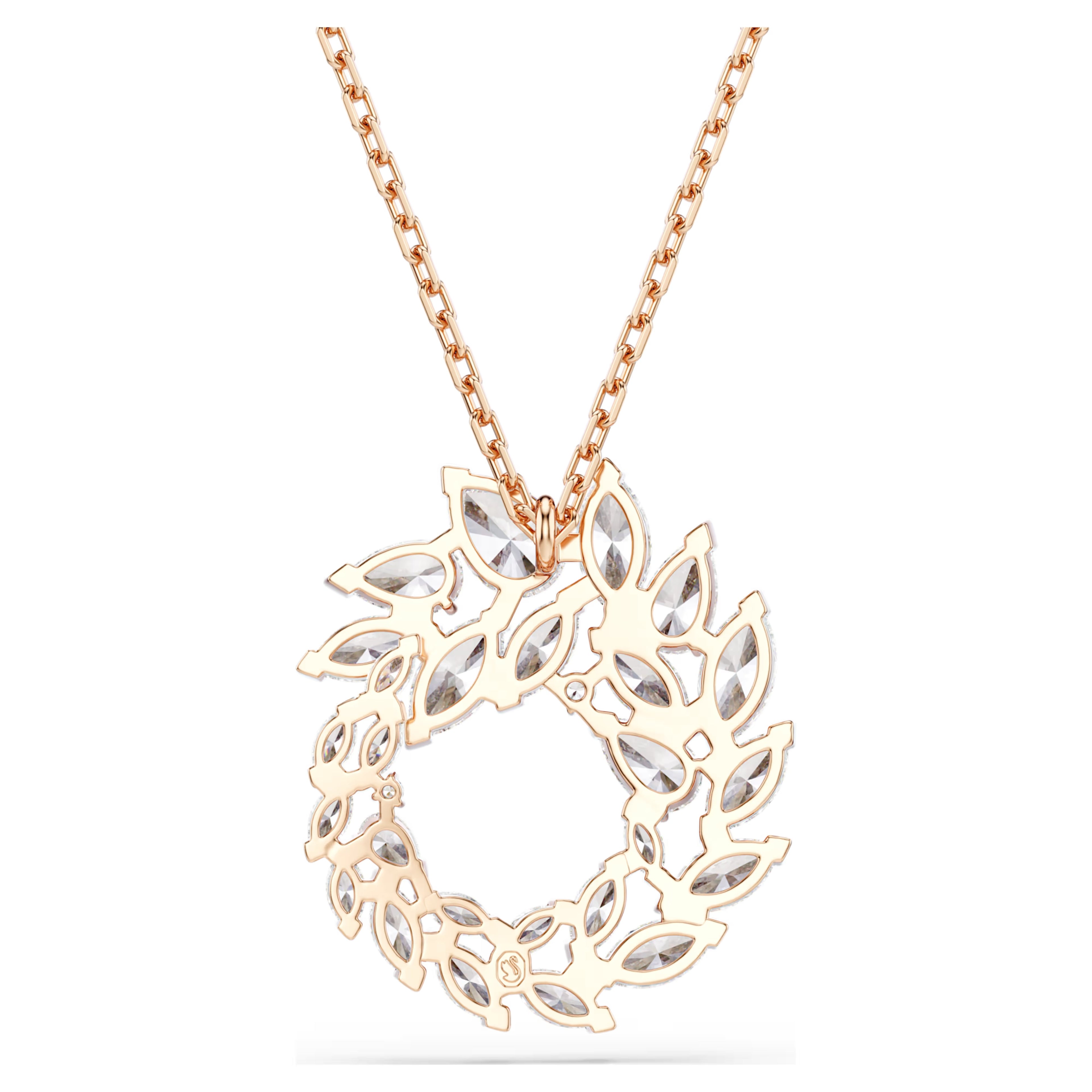Mesmera pendant Marquise cut, White, 18K rose gold finish 5764188