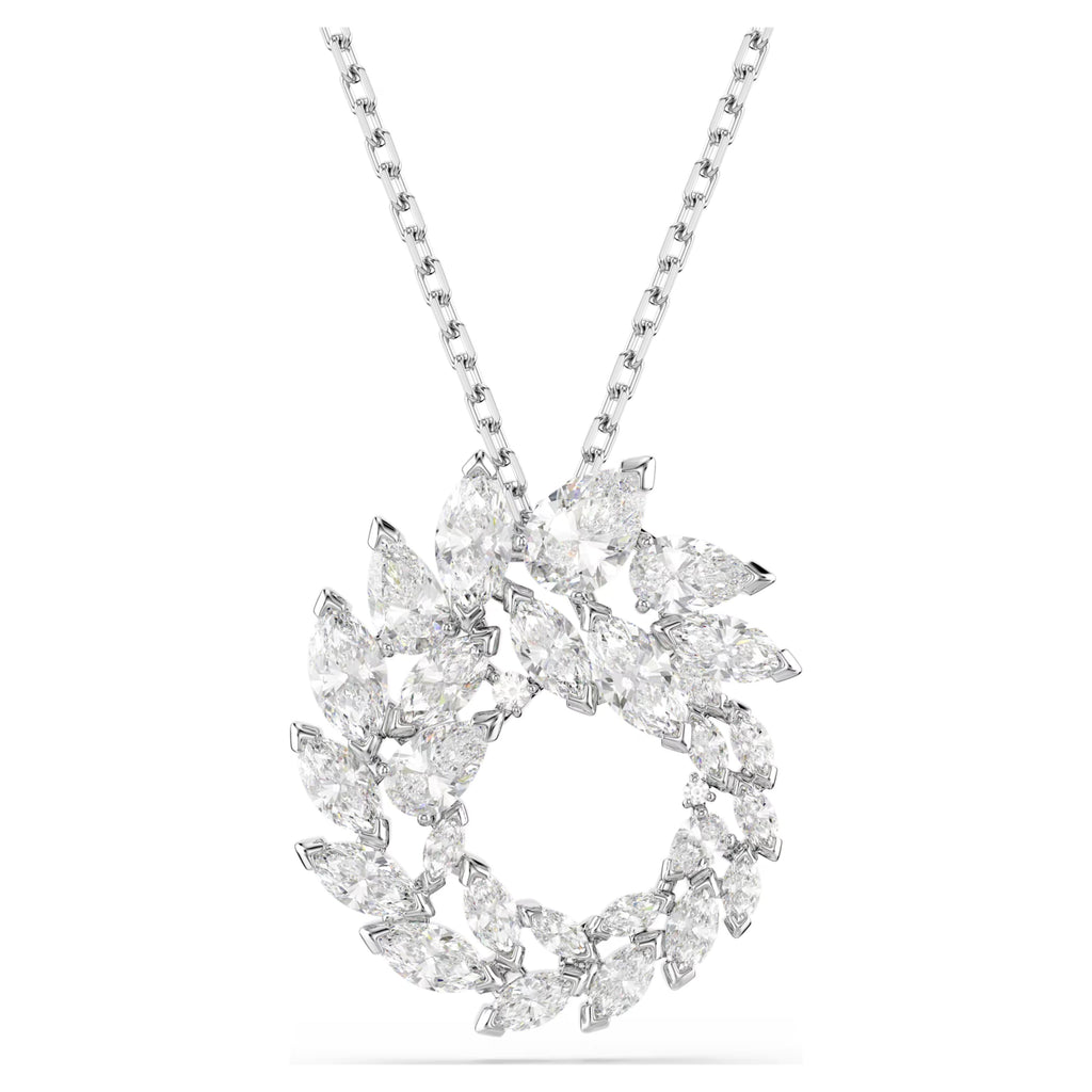 Mesmera pendant Marquise cut, White, Rhodium plated 5759837