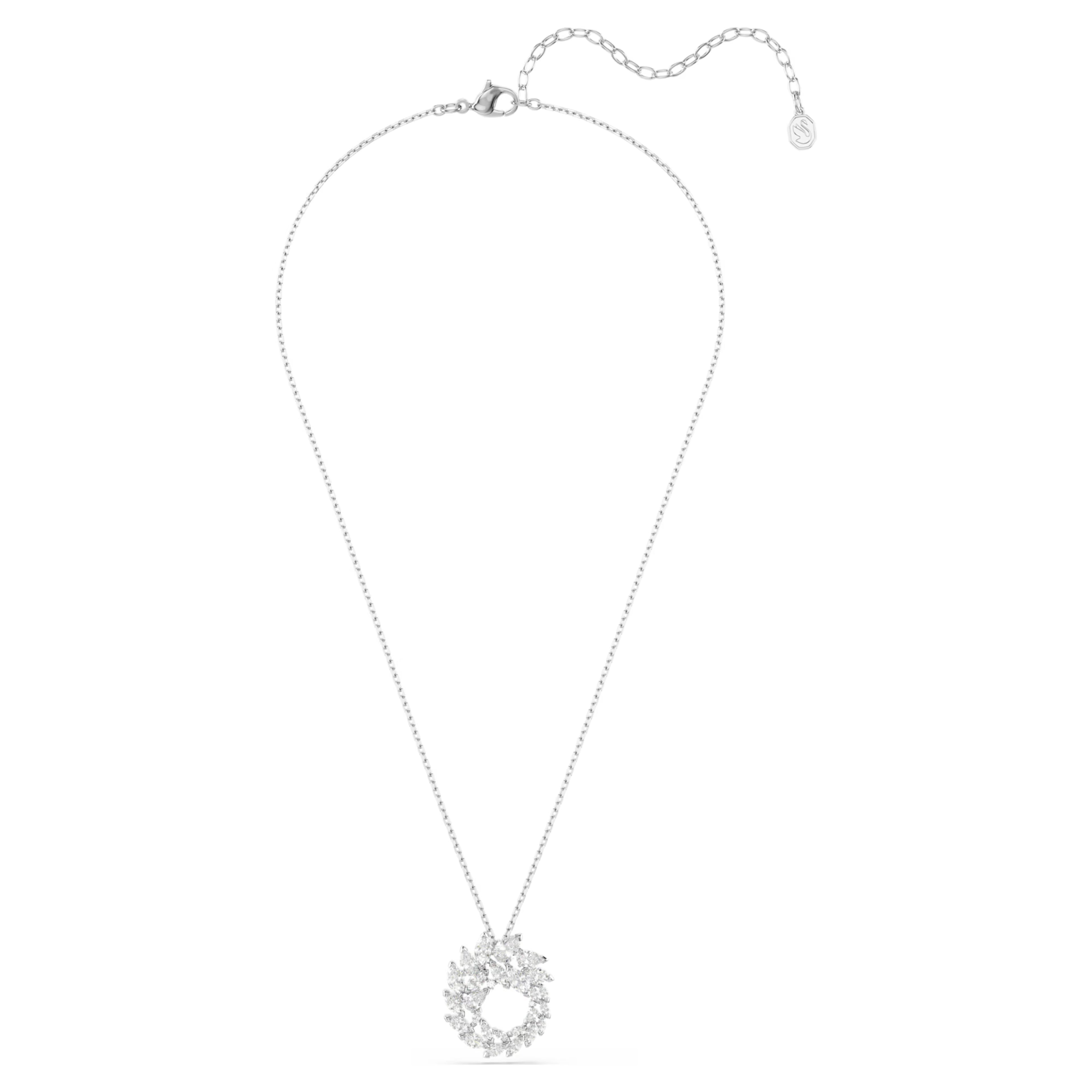Mesmera pendant Marquise cut, White, Rhodium plated 5759837