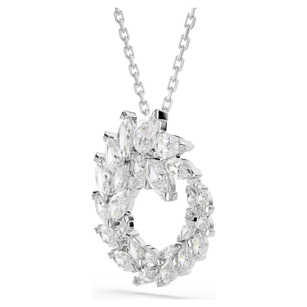 Mesmera pendant Marquise cut, White, Rhodium plated 5759837