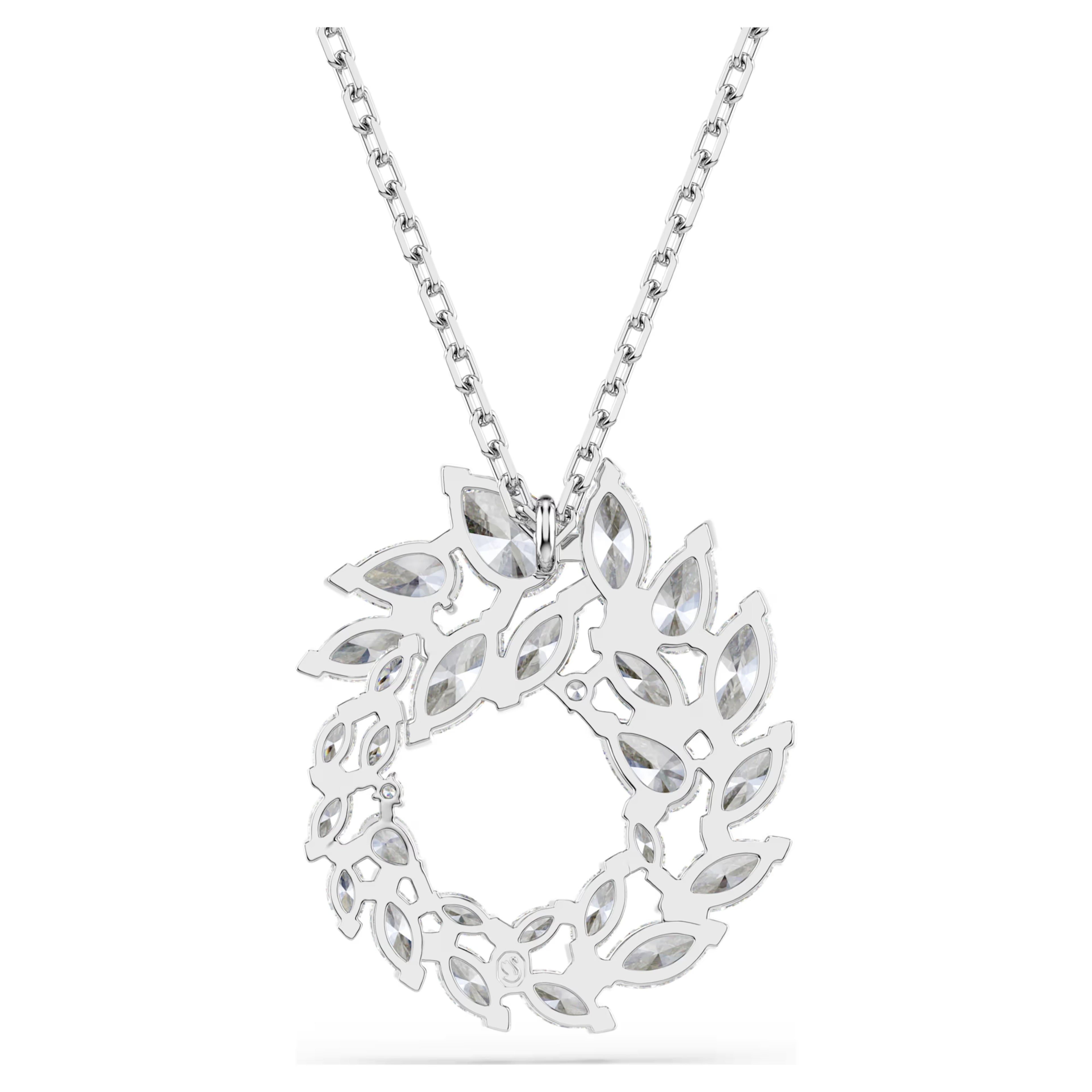 Mesmera pendant Marquise cut, White, Rhodium plated 5759837