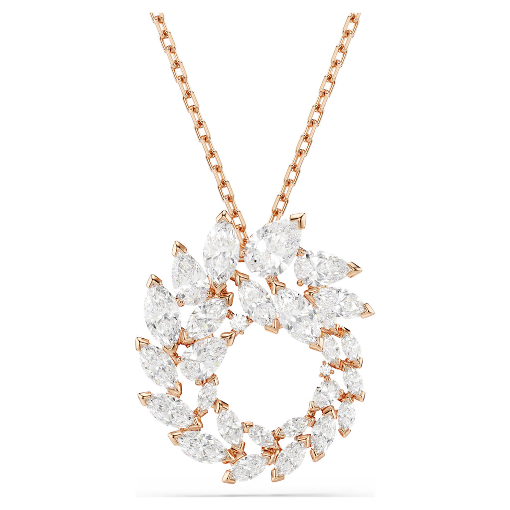 Mesmera pendant Marquise cut, White, 18K rose gold finish 5764188