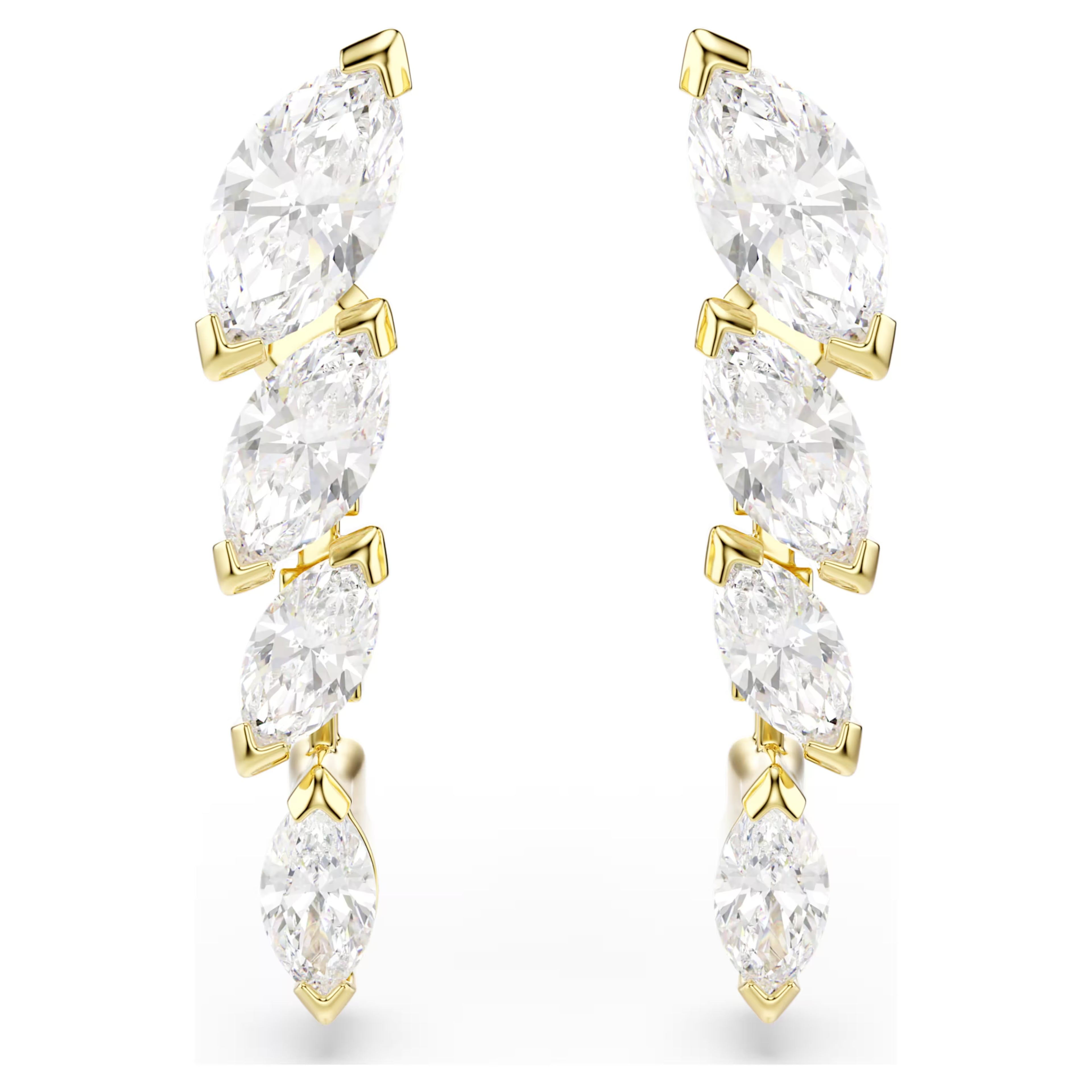 Mesmera set Set (2), Marquise cut, White, 18K gold finish 5764868