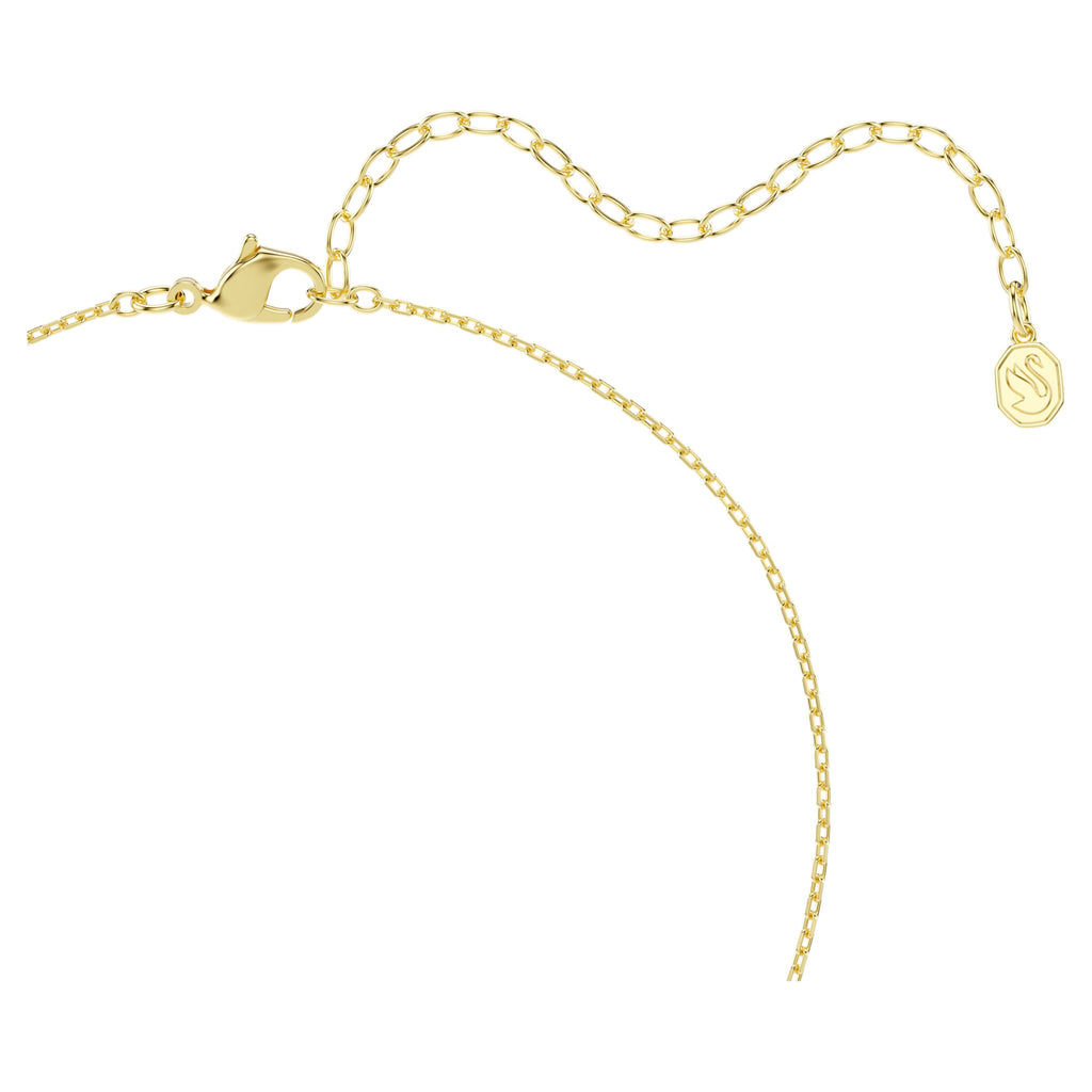 Mesmera Y Necklace (Mixed Cuts, White, 18K Gold Finish). 5747997