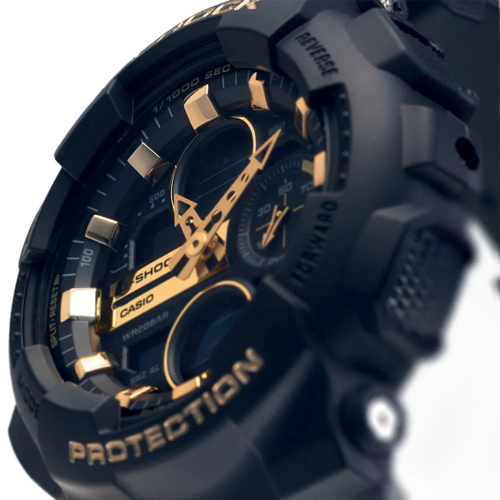 G Shock Duo Mid Size, Black Resin Band GMAS140M-1A