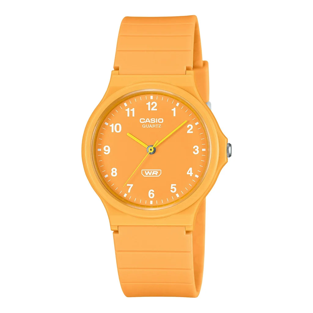 Casio Analogue, Yellow Resin Band MQ-24B-9B