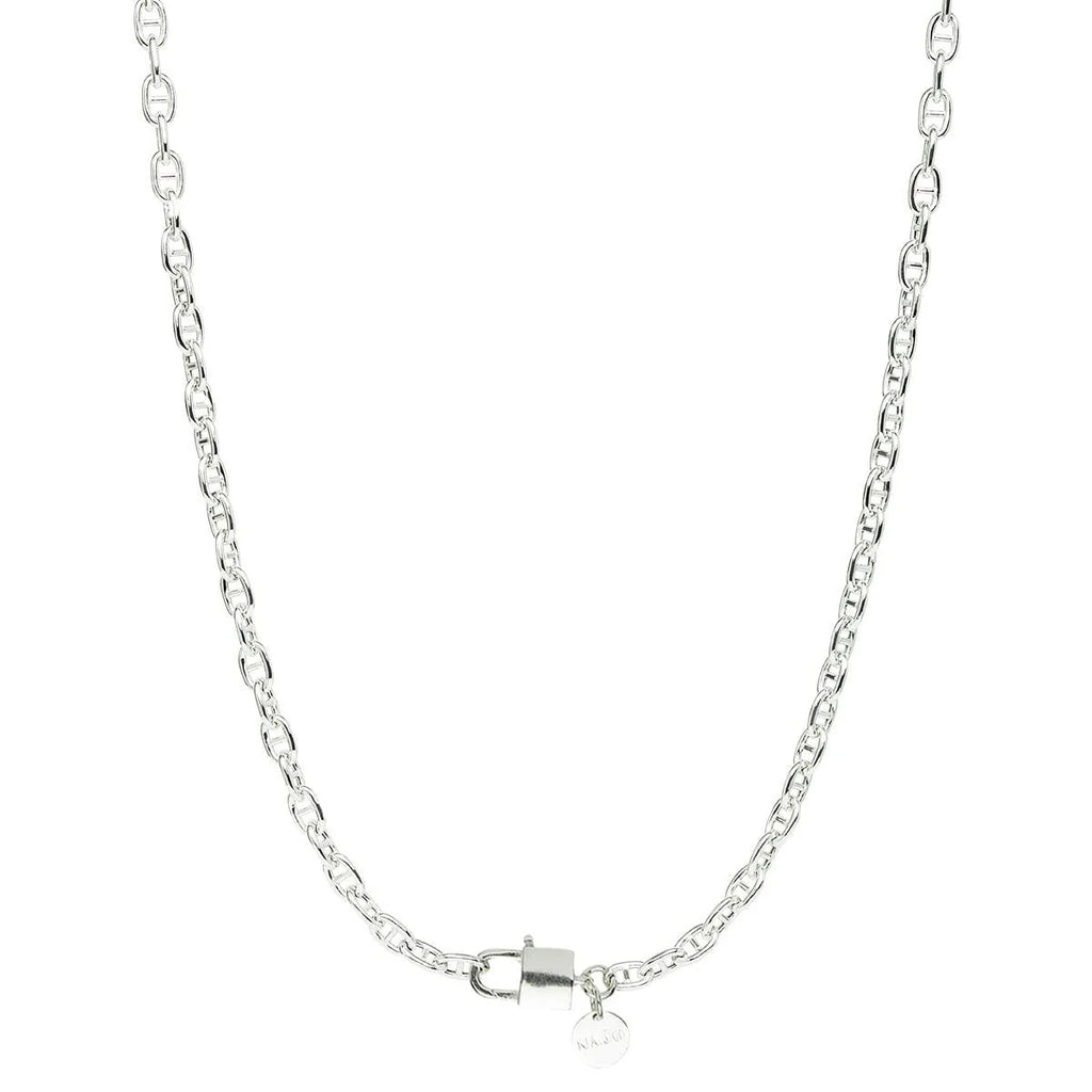 NAJO Love Lock Silver Chain Necklace (45cm) N7121