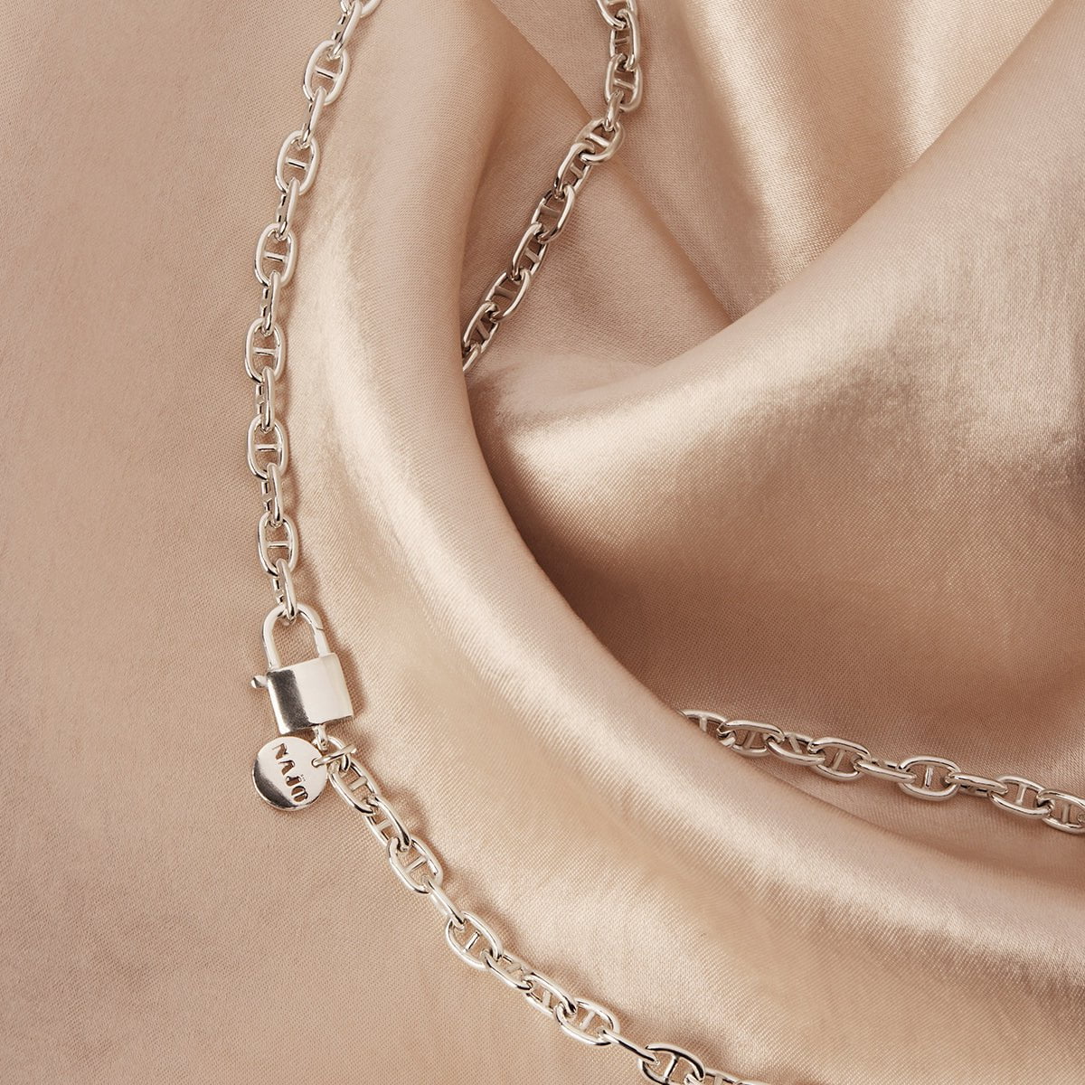 NAJO Love Lock Silver Chain Necklace (45cm) N7121