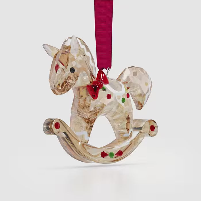 Holiday Cheers Gingerbread Rocking Horse Ornament