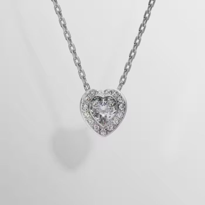 Ariana Grande x Swarovski pendant Mixed cuts, Heart, White, Rhodium plated 5720852