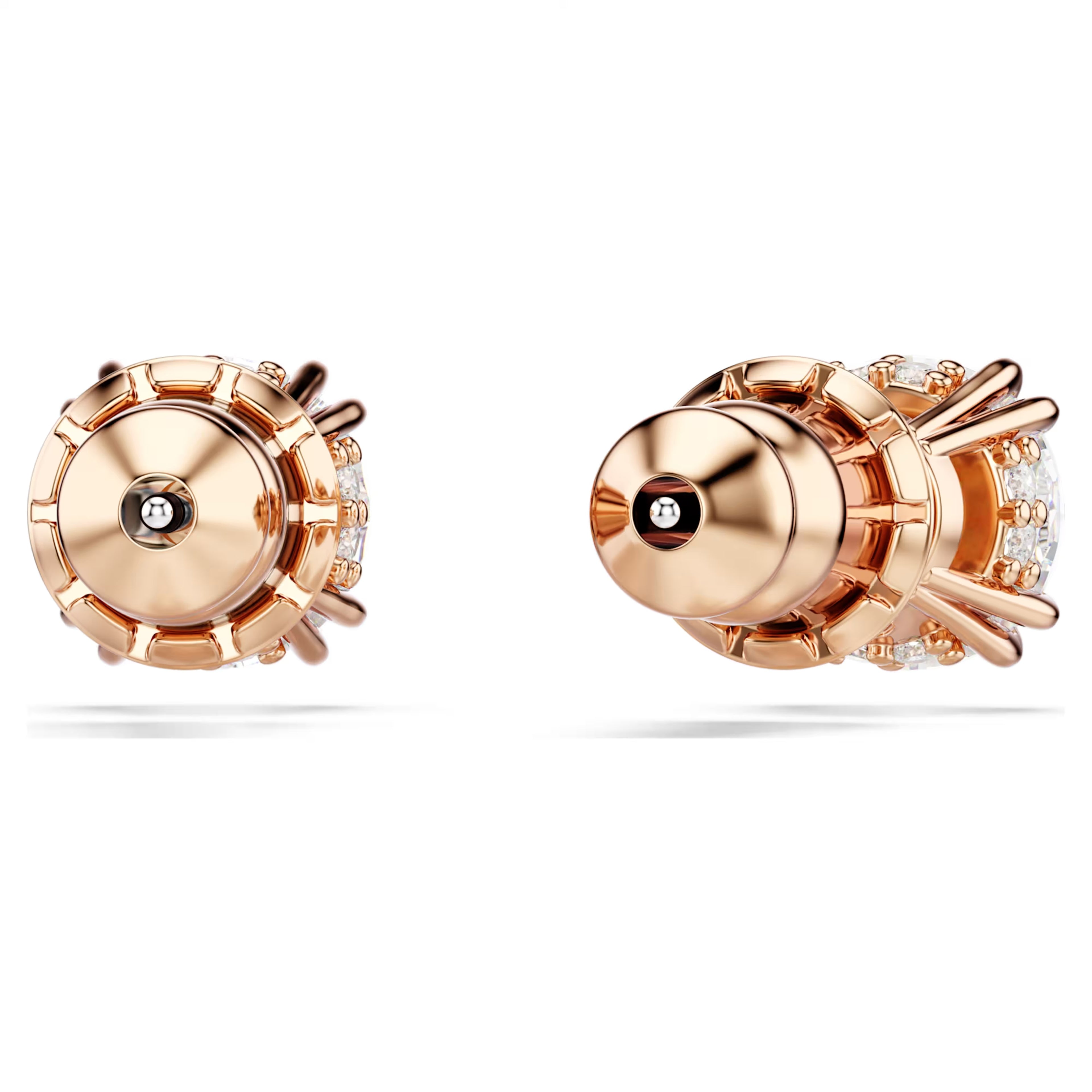 Stilla stud earrings Round cut, White, 18k rose gold finish 5638801
