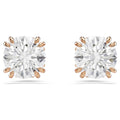 Stilla stud earrings Round cut, White, 18k rose gold finish 5638801