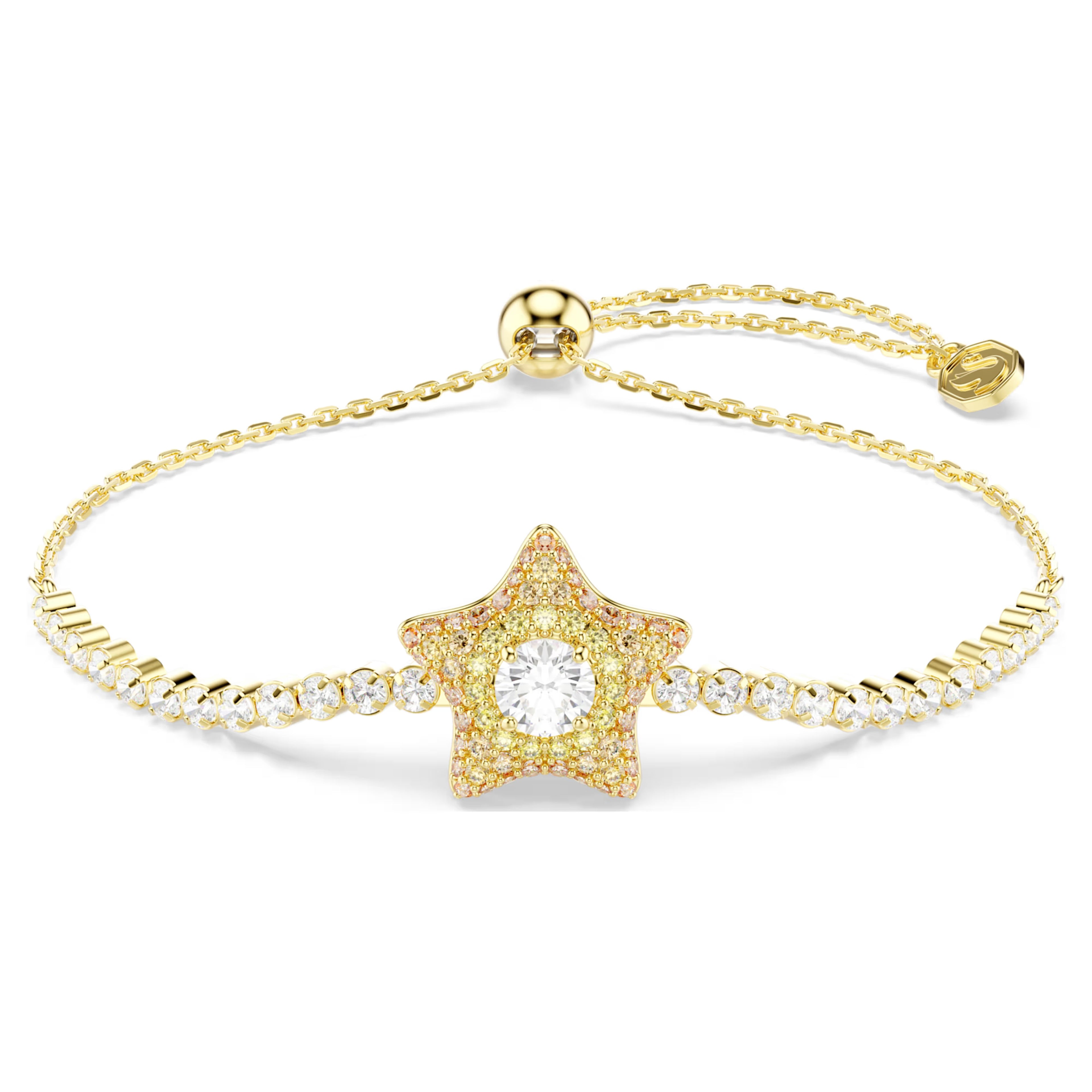 Sublima bracelet Round cut, Star, Multicoloured, 18K gold finish 5760559