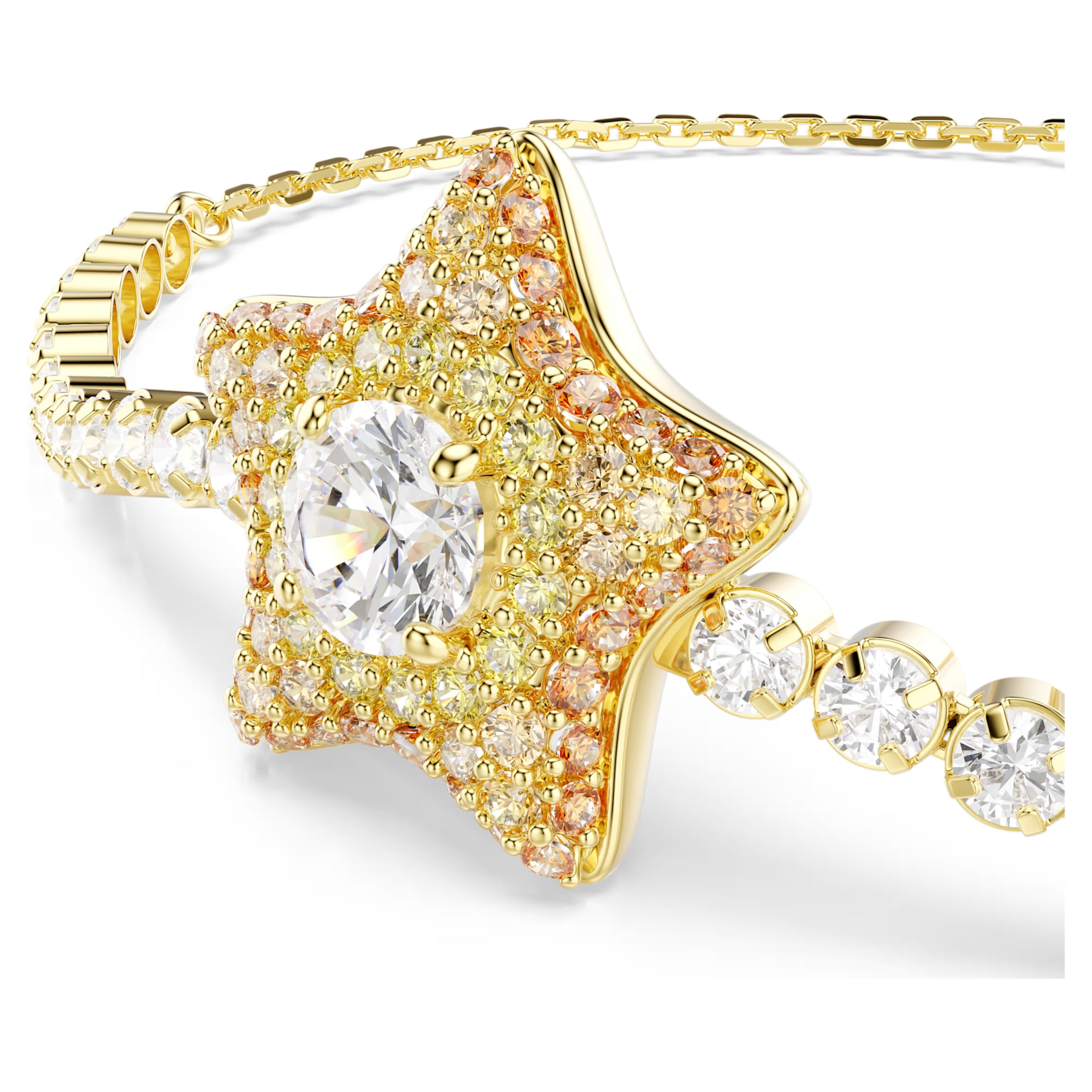 Sublima bracelet Round cut, Star, Multicoloured, 18K gold finish 5760559