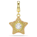 Sublima charm Round cut, Star, Yellow, 18K gold finish 5755514