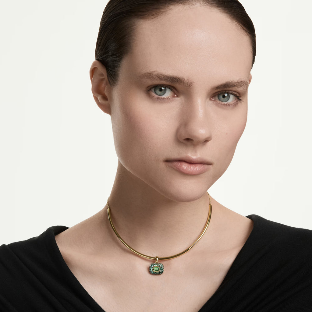 Sublima choker Octagon cut, Green, 18K gold finish 5760763