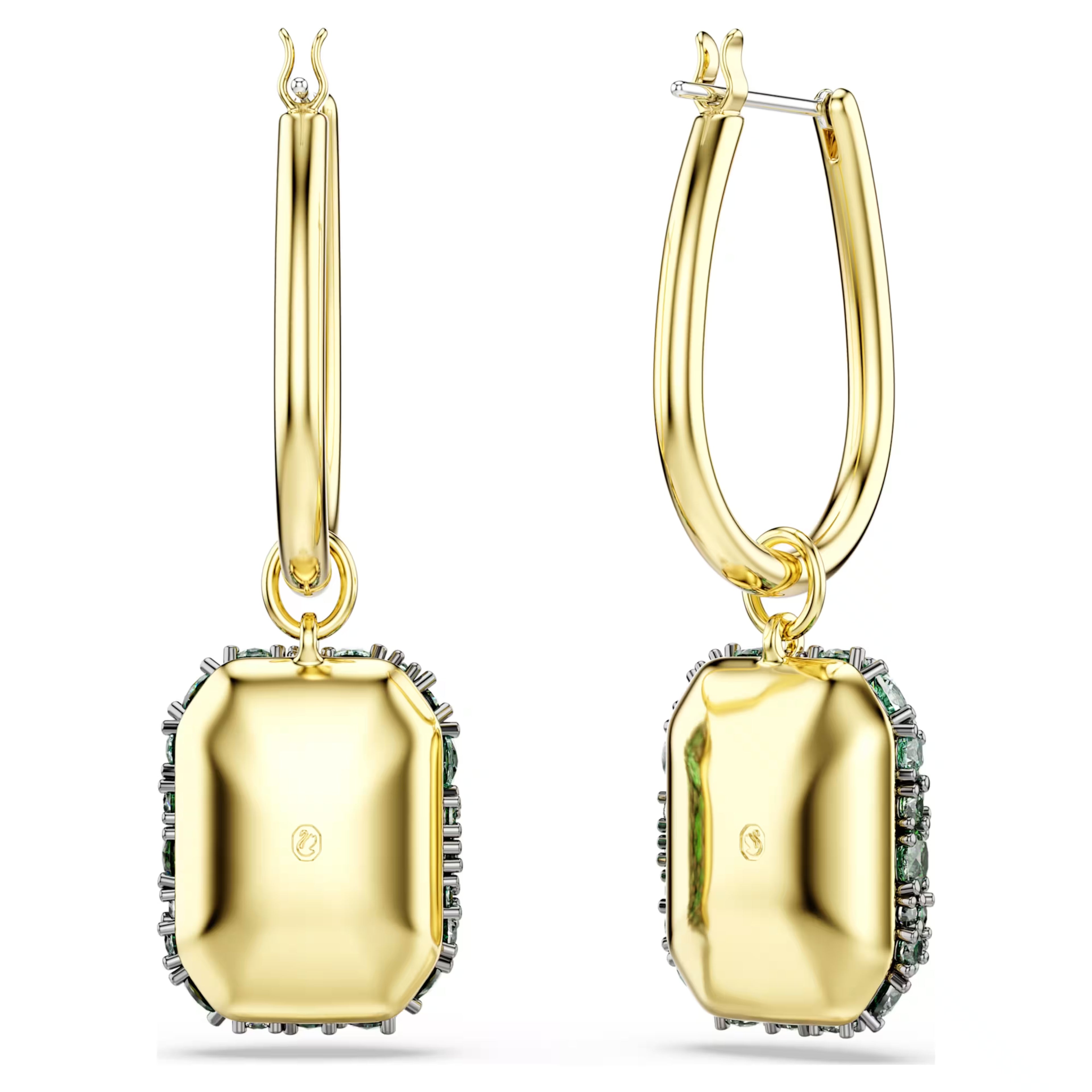 Sublima drop earrings Octagon cut, Green, 18K gold finish 5752890