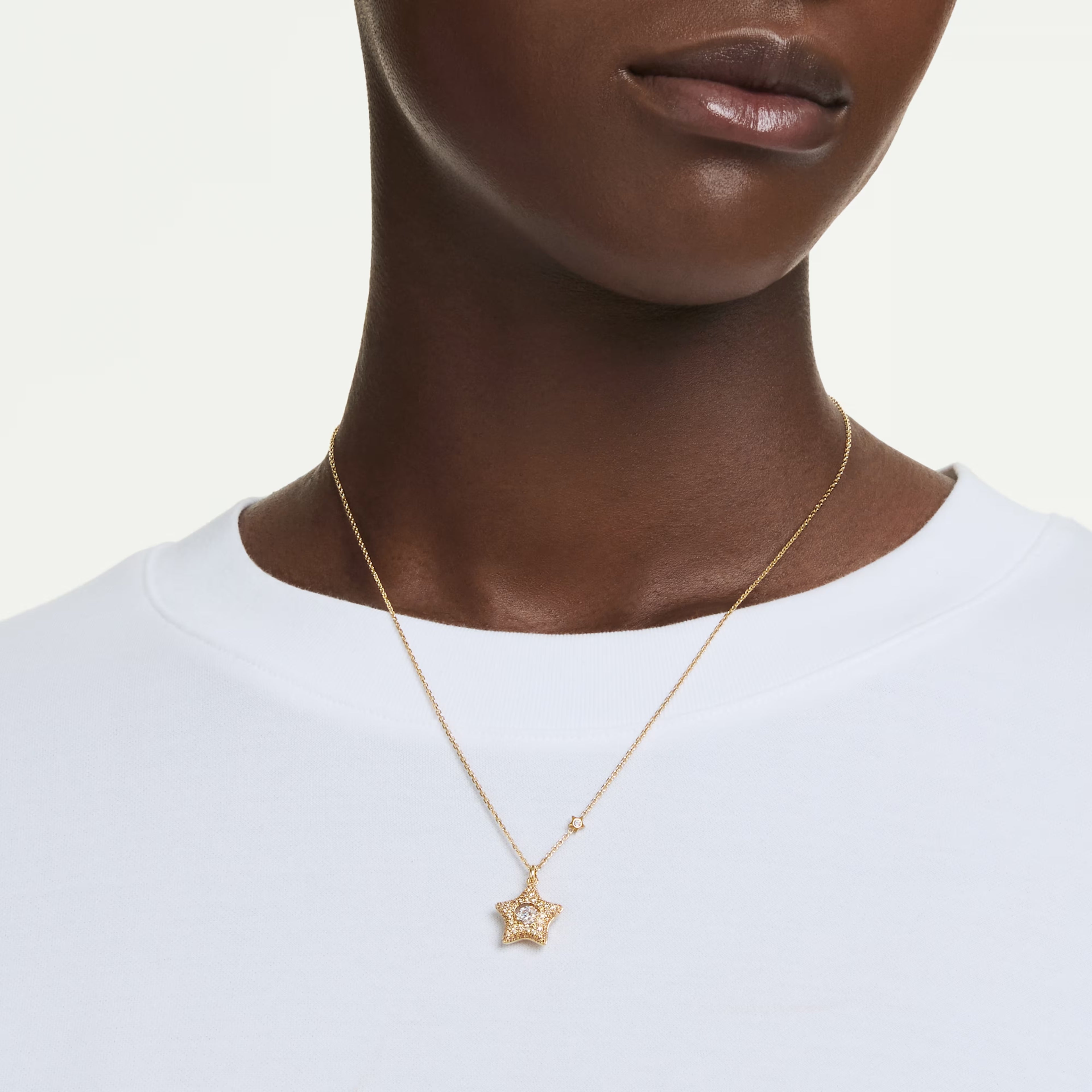Sublima pendant Round cut, Star, Multicoloured, 18K gold finish 5755280