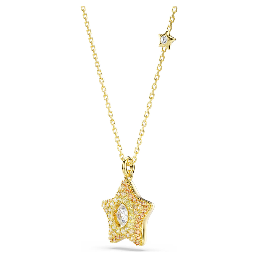 Sublima pendant Round cut, Star, Multicoloured, 18K gold finish 5755280