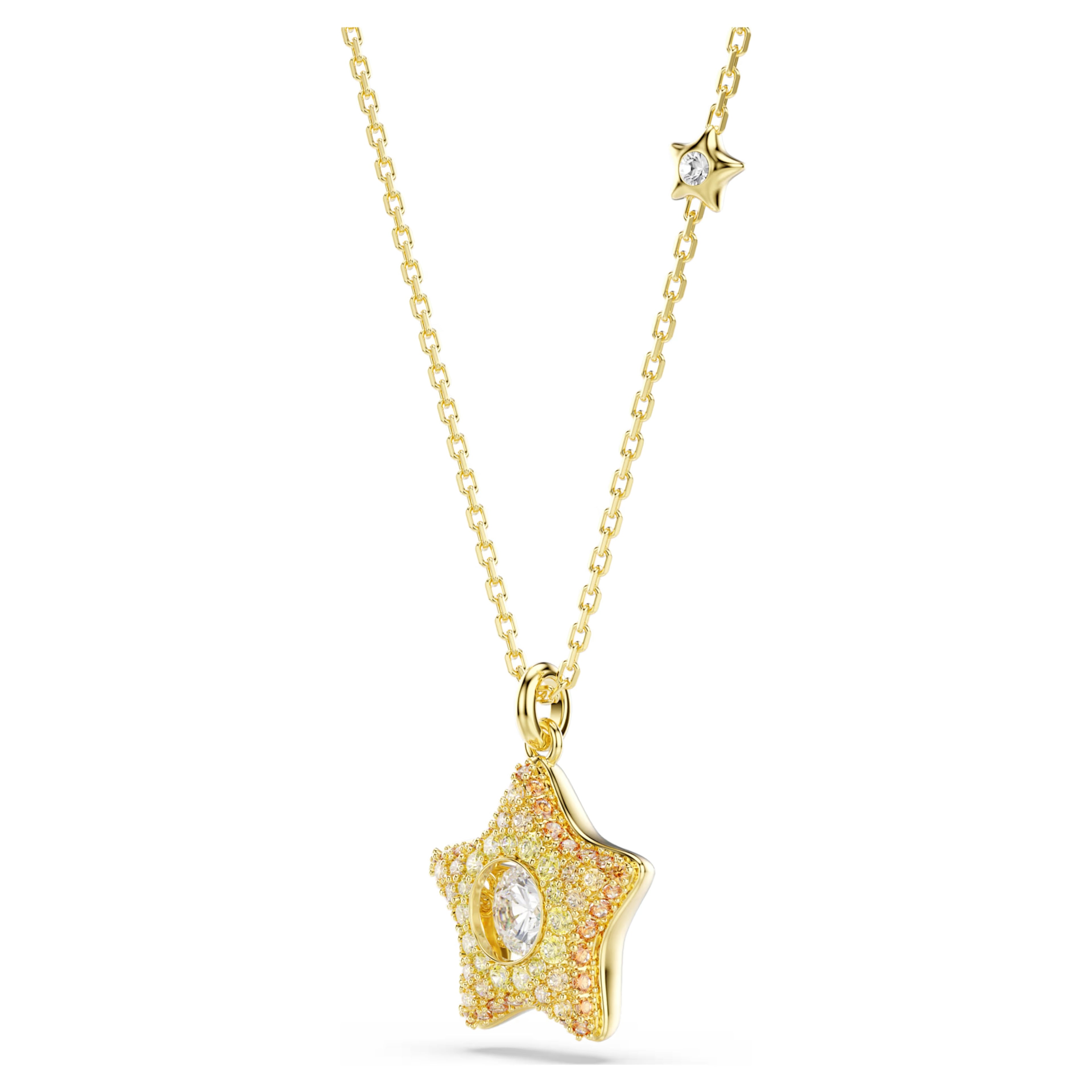Sublima pendant Round cut, Star, Multicoloured, 18K gold finish 5755280