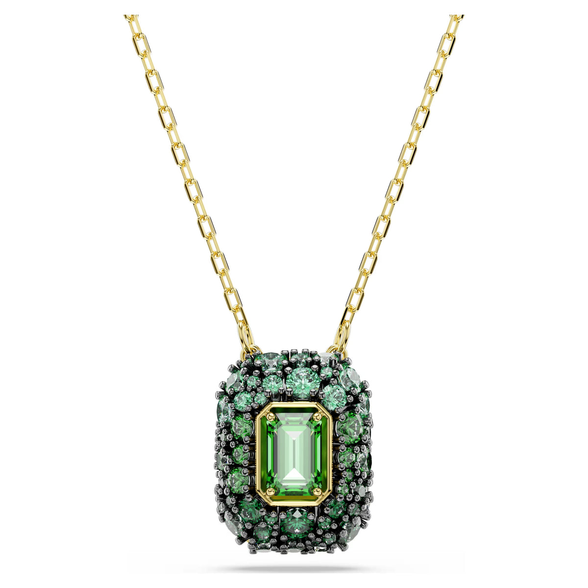 Sublima pendant Octagon cut, Green, 18K gold finish 5752884