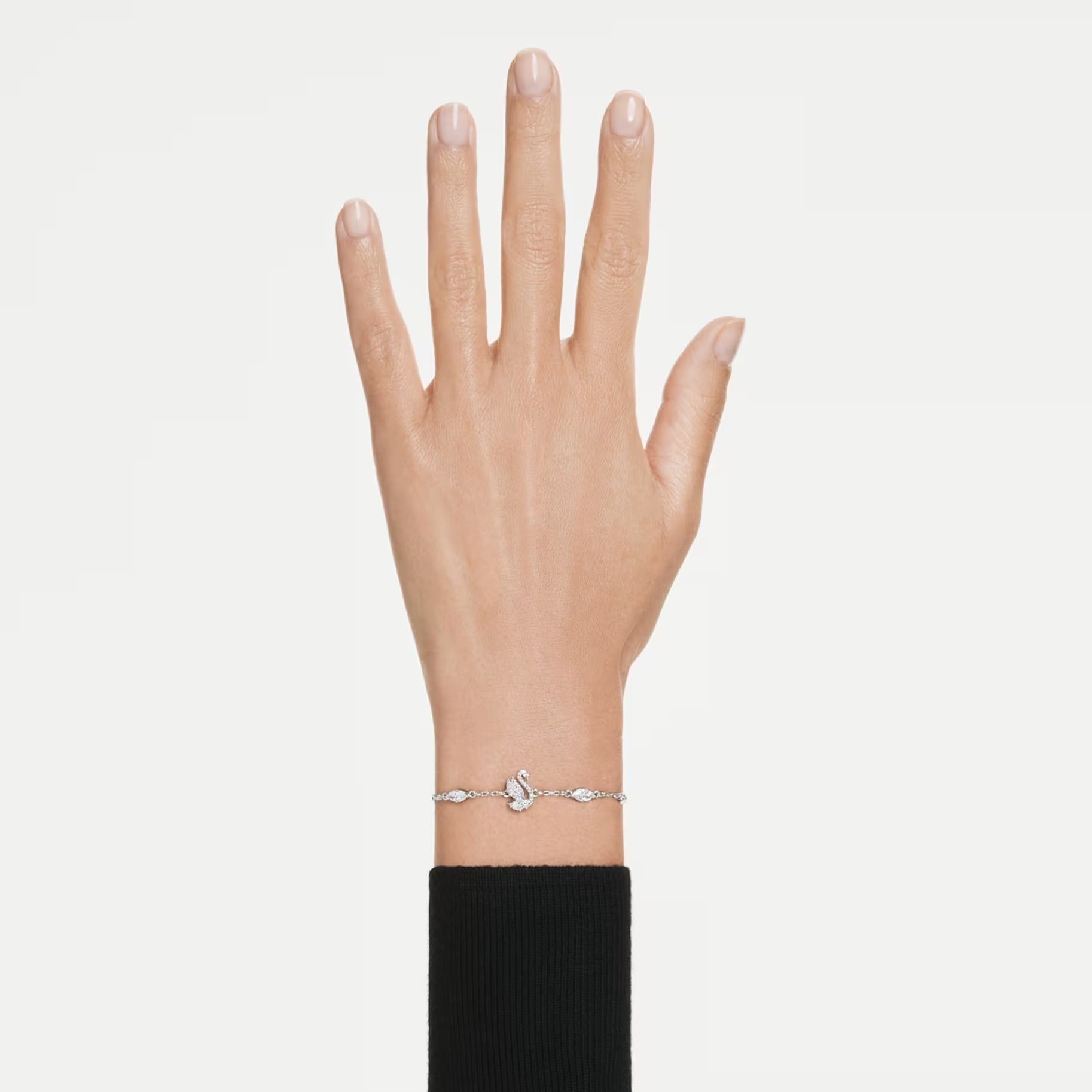 Swan Bracelet (Mixed Cuts, White, Rhodium Plated) 5758682