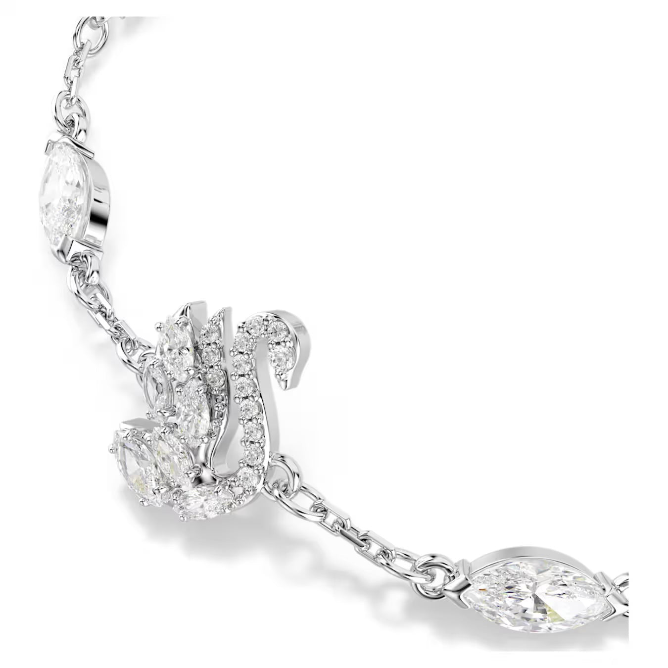 Swan Bracelet (Mixed Cuts, White, Rhodium Plated) 5758682