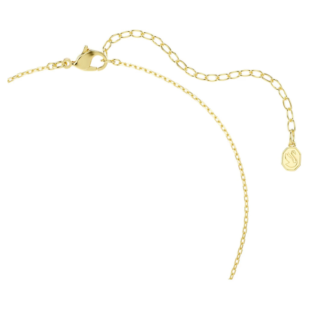Swan pendant Mixed cuts, Swan, White, 18K gold finish 5754626