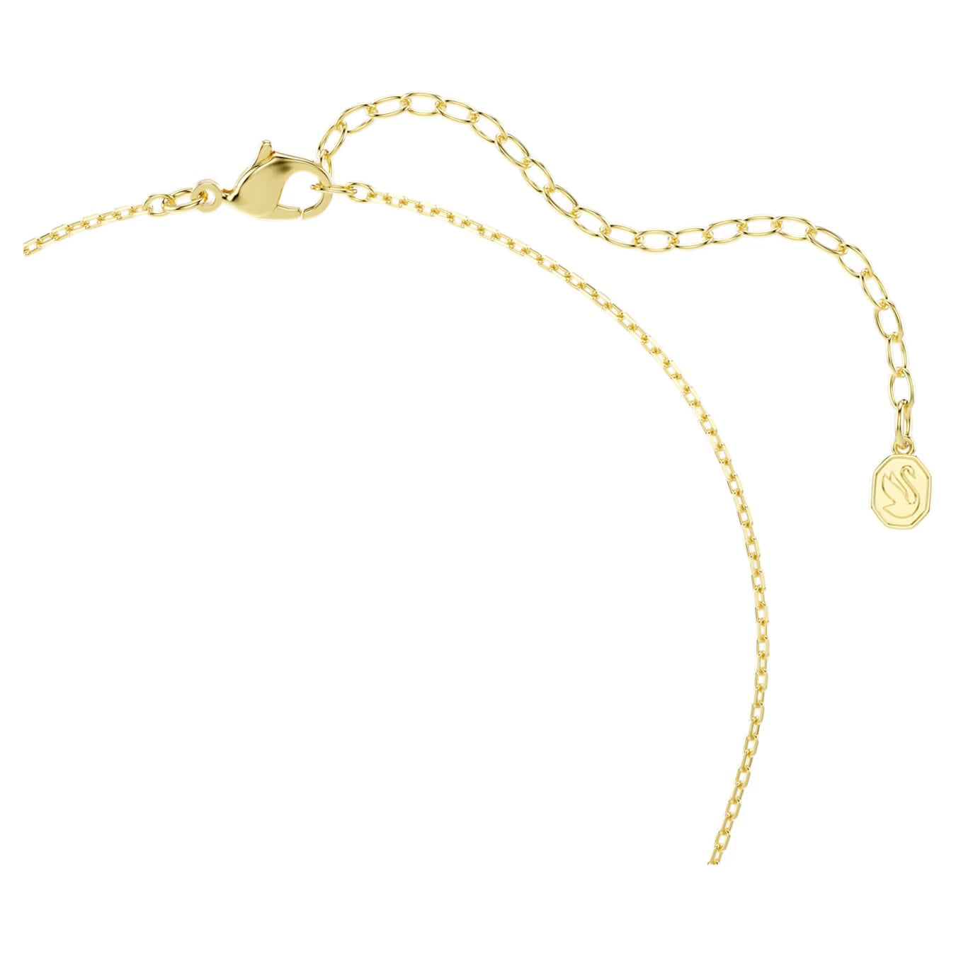 Swan pendant Mixed cuts, Swan, White, 18K gold finish 5754626