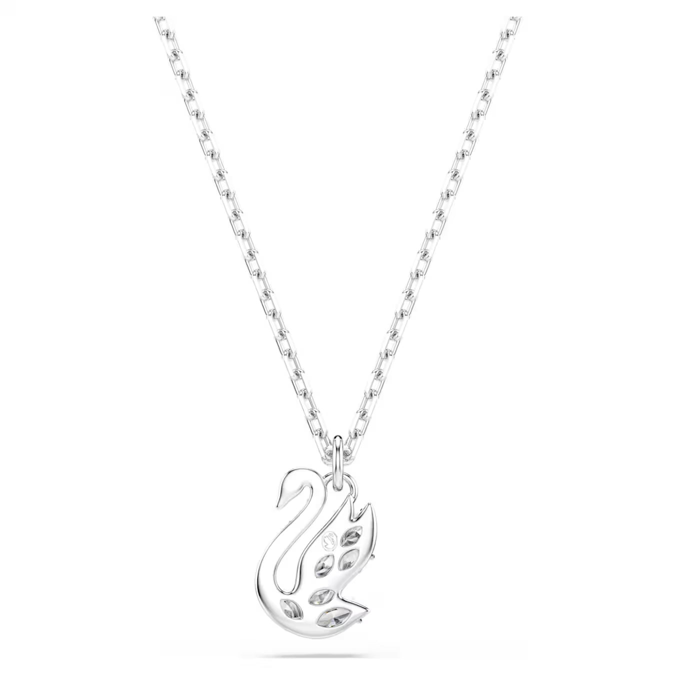 Swan pendant Mixed cuts, Swan, White, Rhodium plated 5754347