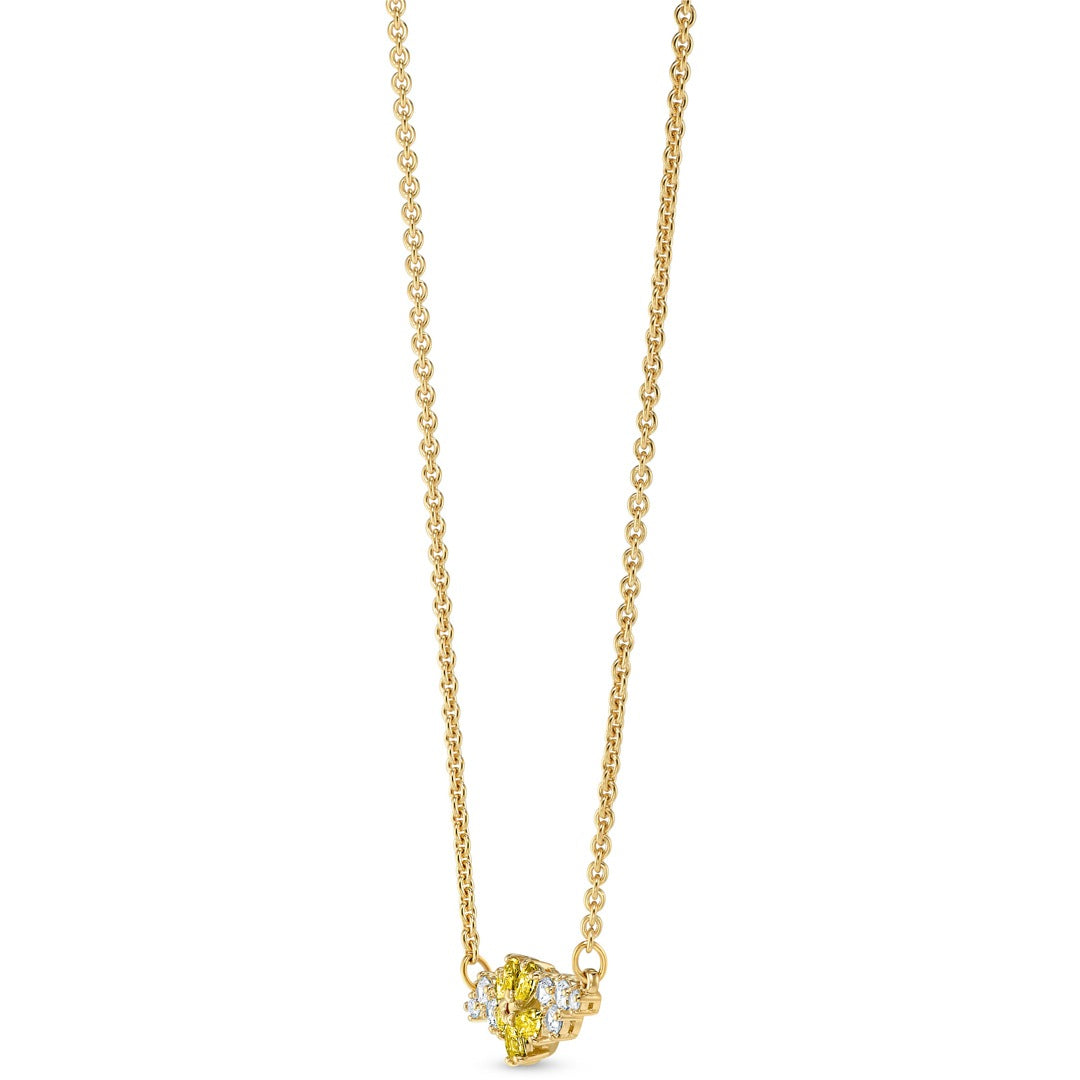 Swarovski Botanical necklace, Yellow, gold plated 5535781