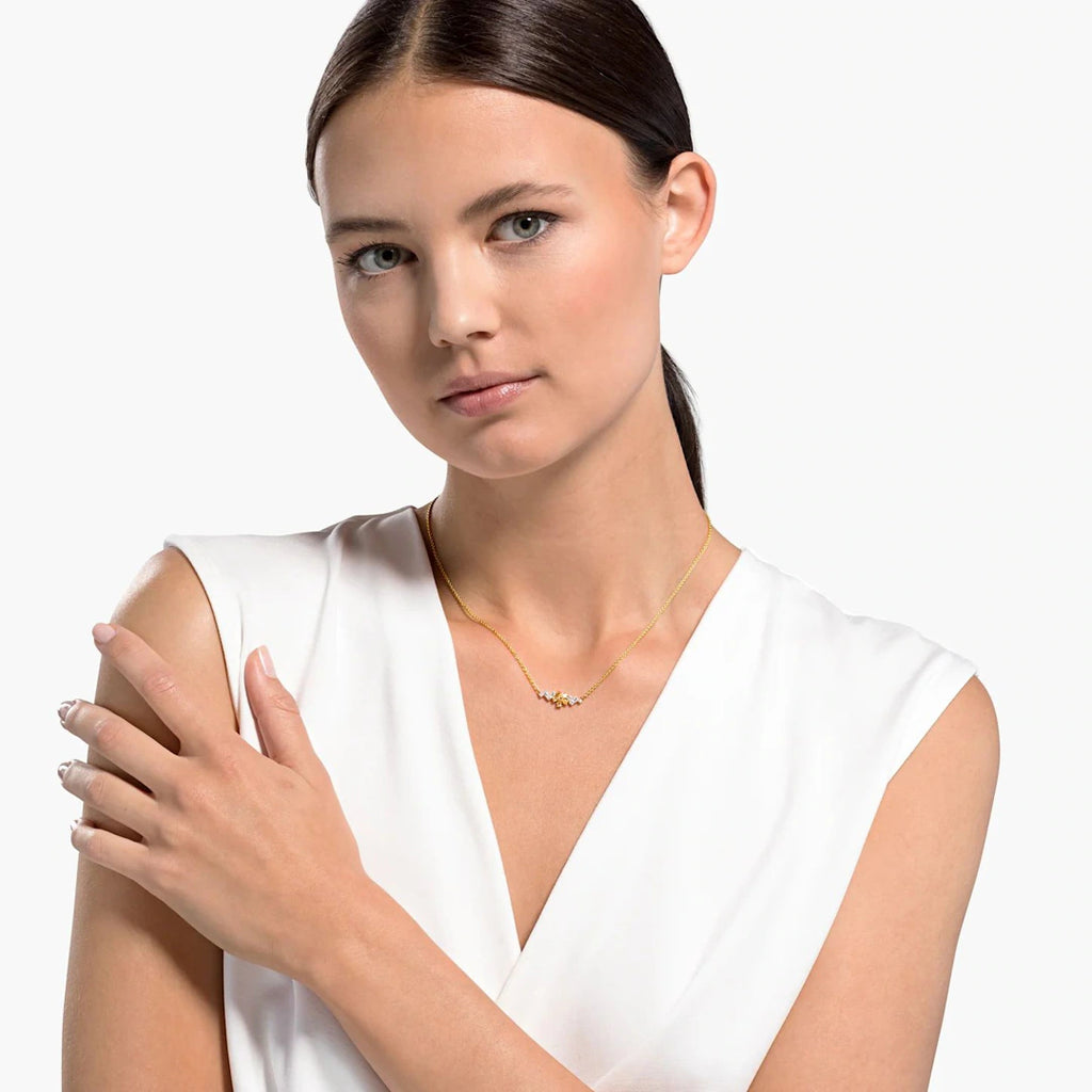 Swarovski Botanical necklace, Yellow, gold plated 5535781