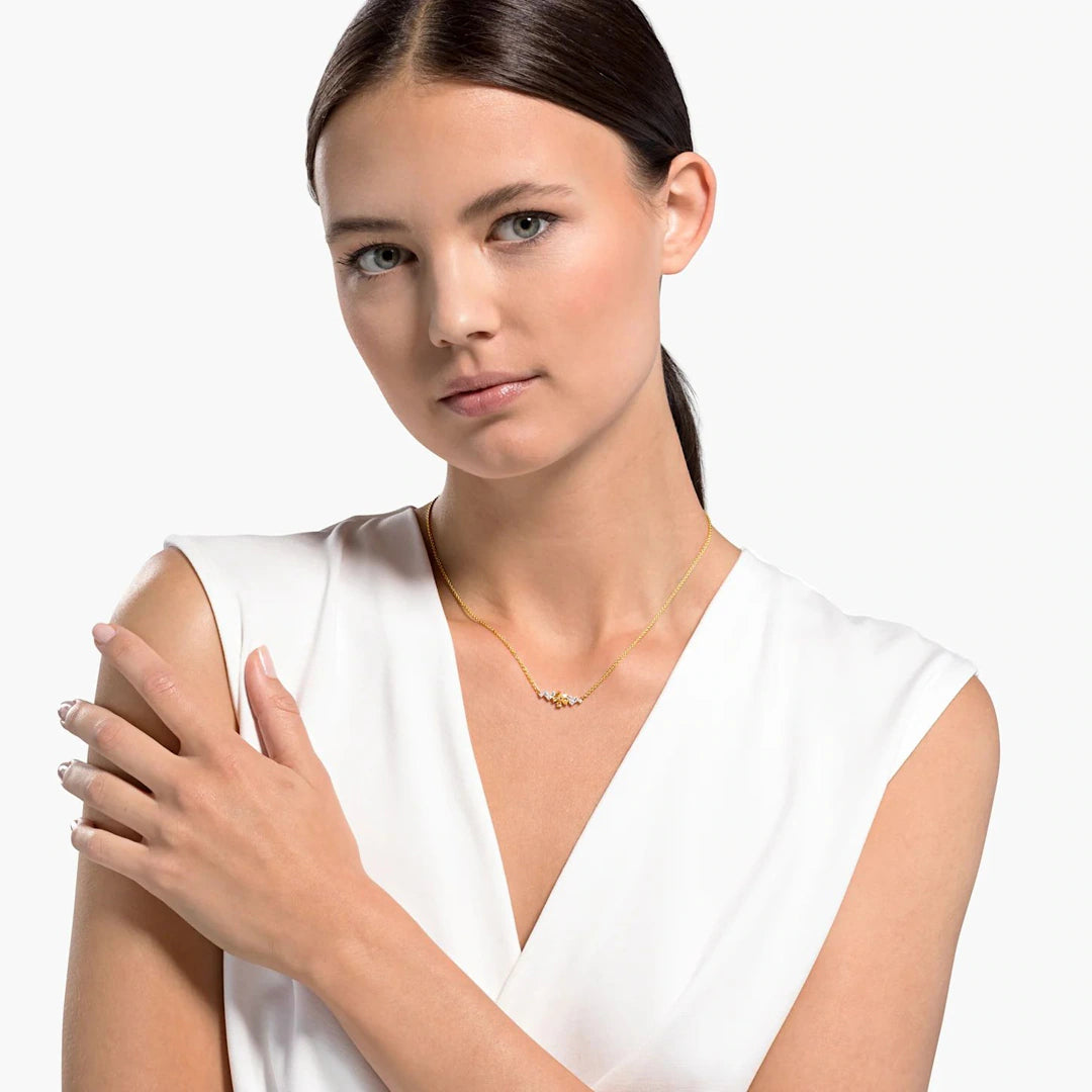 Swarovski Botanical necklace, Yellow, gold plated 5535781