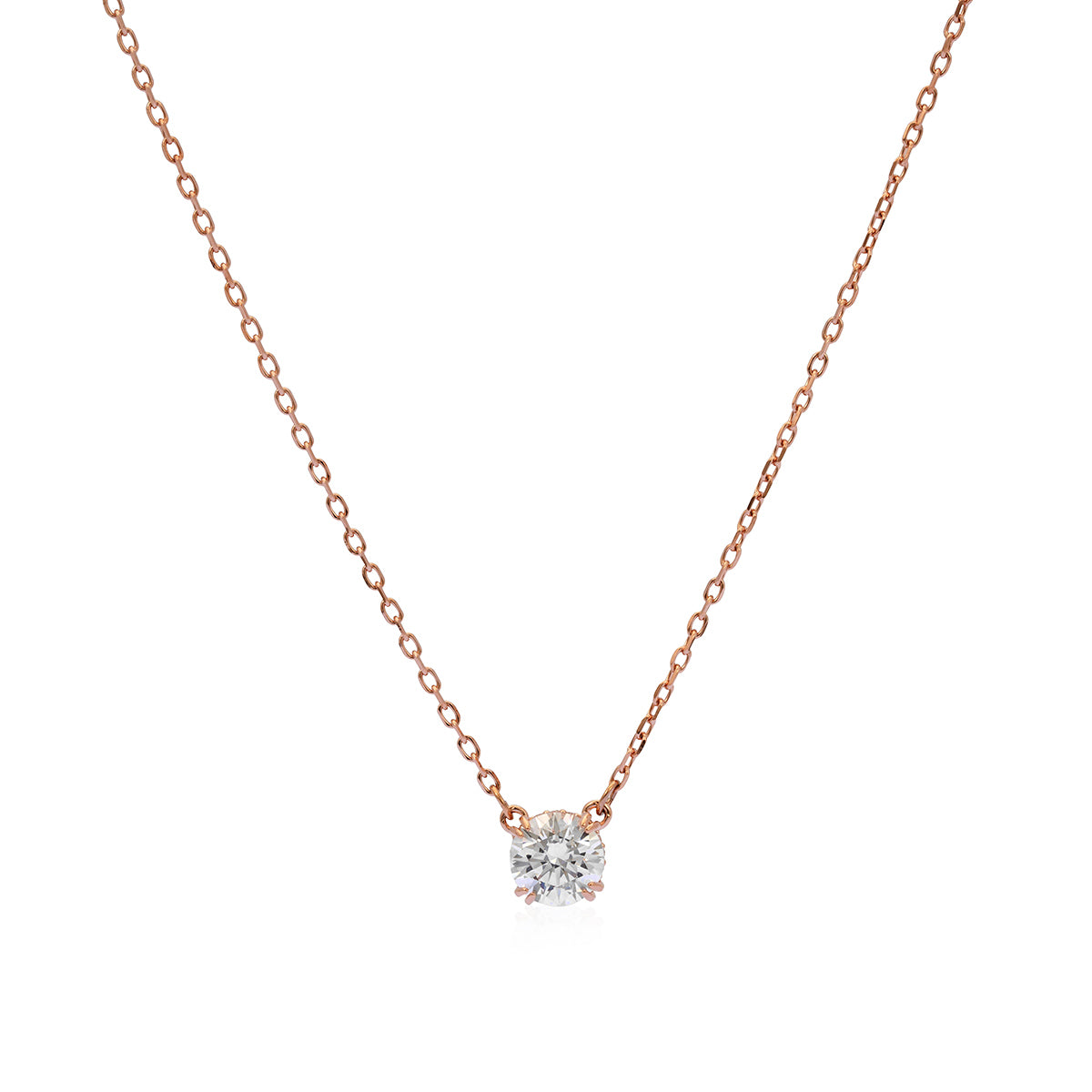 Stilla pendant Round cut, White, Rose gold finish 5636710