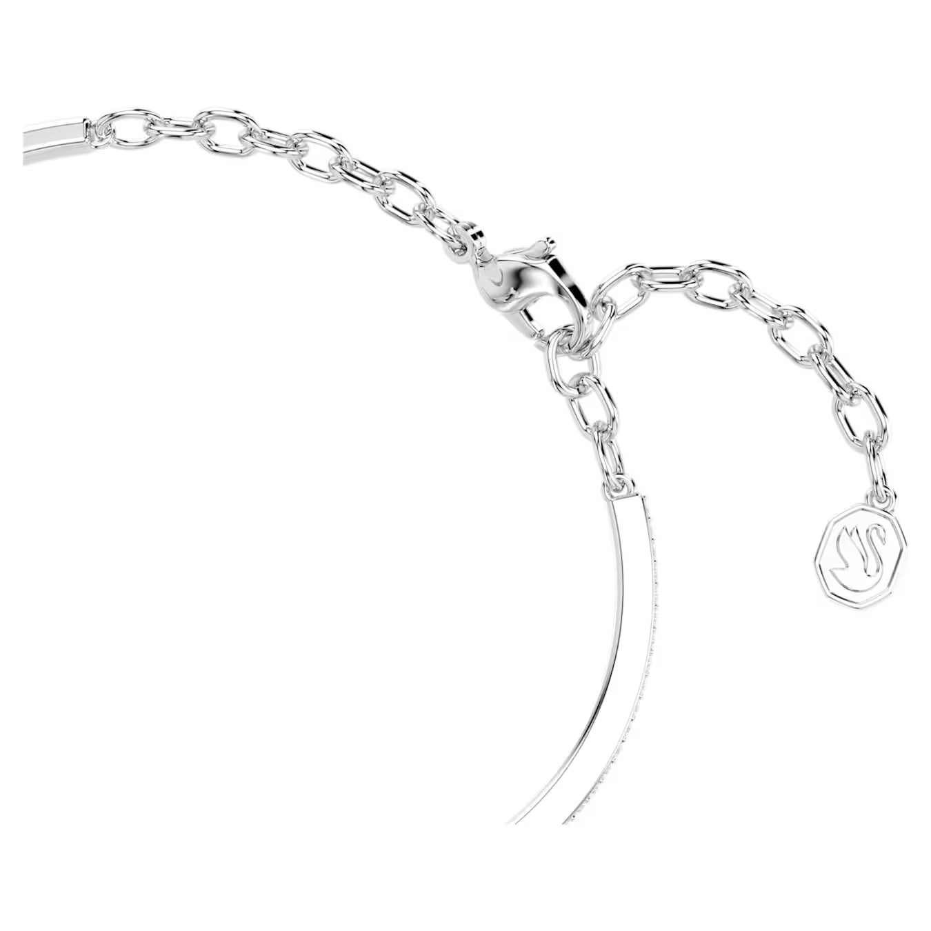 Symbolica bracelet Pavé, Horseshoe, White, Rhodium plated 5746220