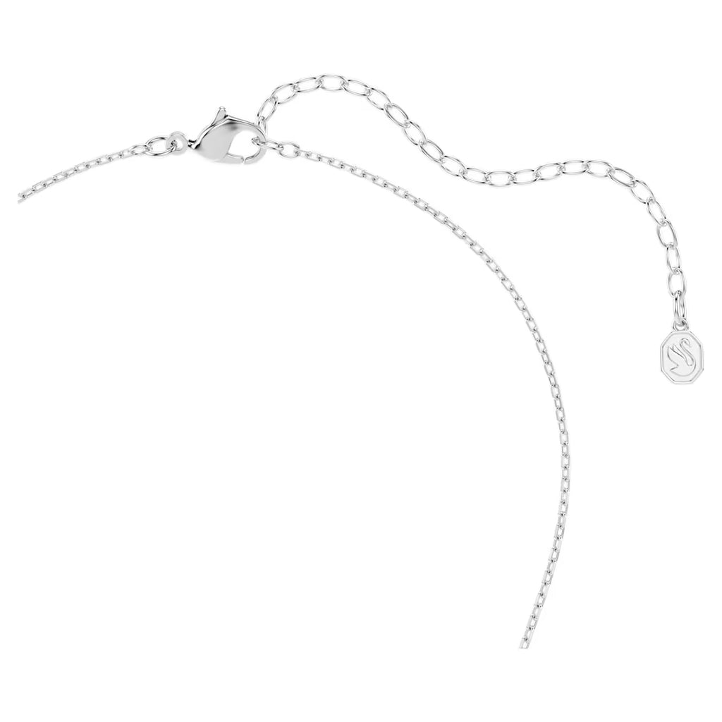 Symbolica pendant Crystal pearl, Round cut, Pavé, Horseshoe, White, Rhodium plated 5736247