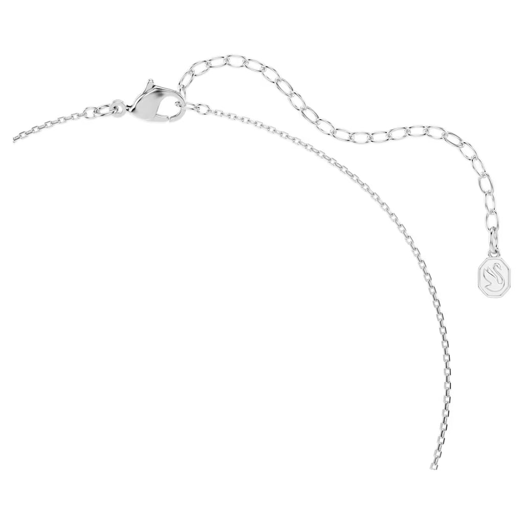 Symbolica pendant Crystal pearl, Round cut, Pavé, Horseshoe, White, Rhodium plated 5736972