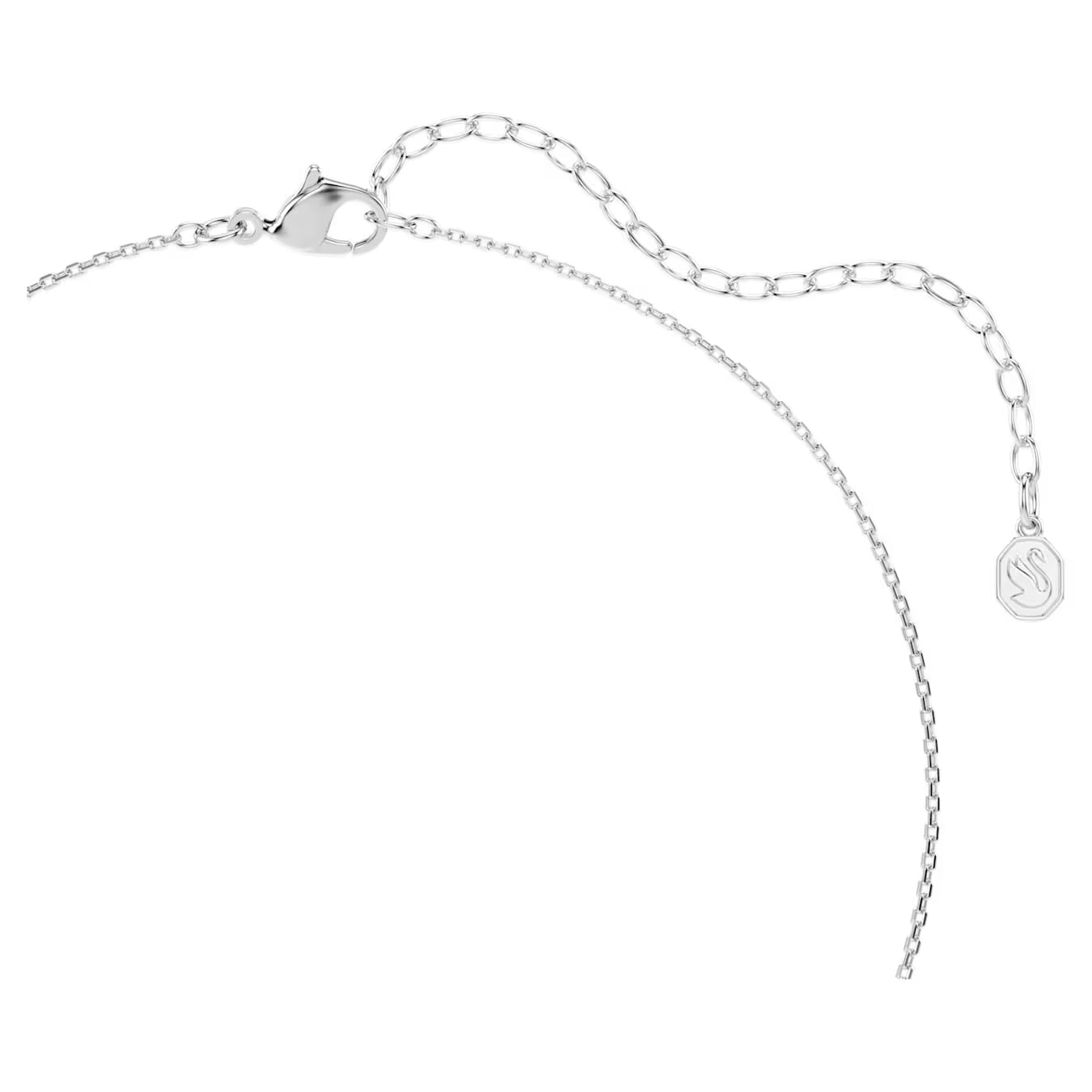 Symbolica pendant Crystal pearl, Round cut, Pavé, Horseshoe, White, Rhodium plated 5736972