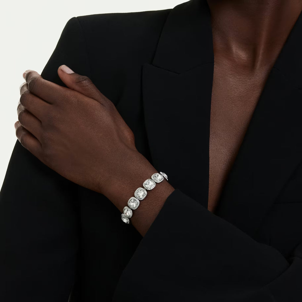 Una Angelic Cushion Bracelet (White, Rhodium Plated) 5751558