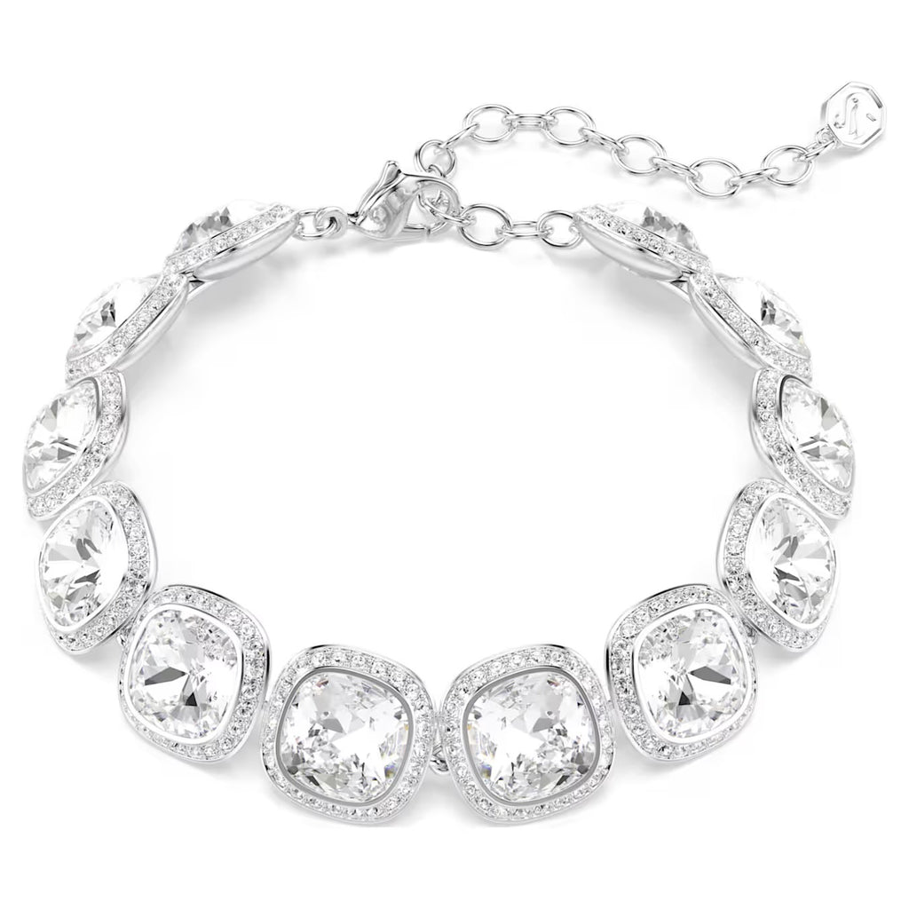 Una Angelic Cushion Bracelet (White, Rhodium Plated) 5751558
