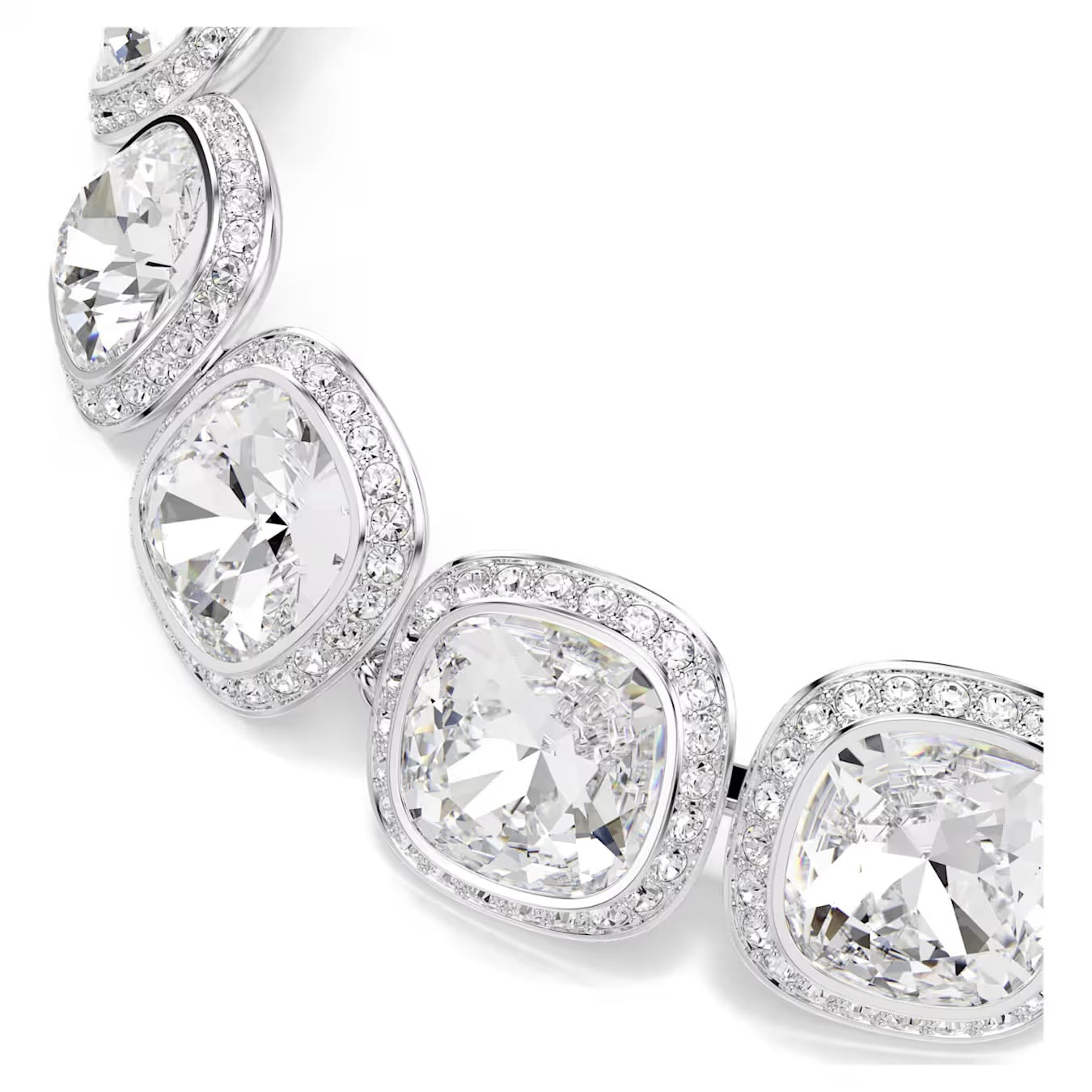 Una Angelic Cushion Bracelet (White, Rhodium Plated) 5751558
