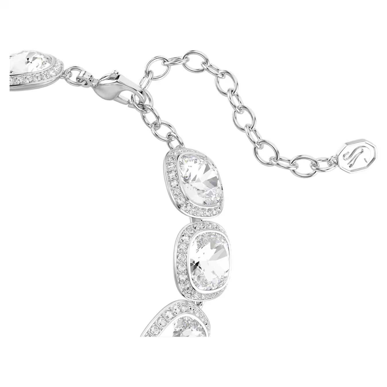 Una Angelic Cushion Bracelet (White, Rhodium Plated) 5751558