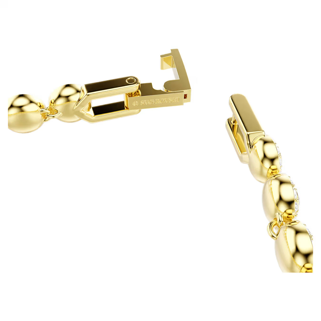 Una Angelic bracelet Round cut, White, Gold-tone plated 5749386