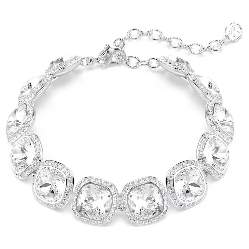Una Angelic Cushion Bracelet (White, Rhodium Plated) 5751558