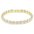 Una Angelic bracelet Round cut, White, Gold-tone plated 5749386