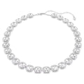 Una Angelic Cushion Necklace (White, Rhodium Plated) 5751326