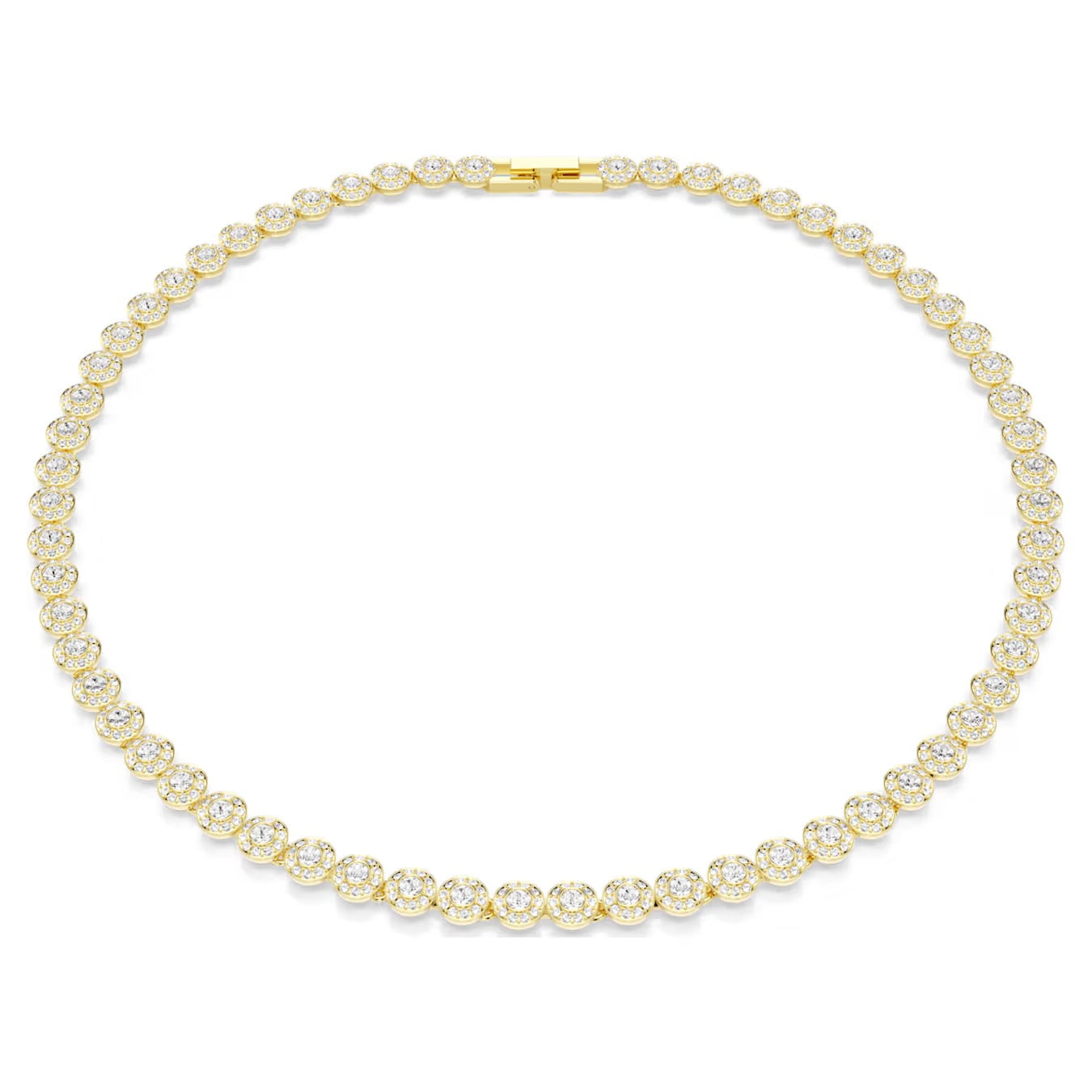 Una Angelic necklace Round cut, Small, White, Gold-tone plated 5751560