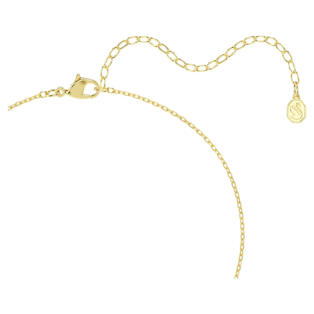 Una Angelic Pendant Necklace (Cushion Cut, White, 18K Gold Finish) 5764761