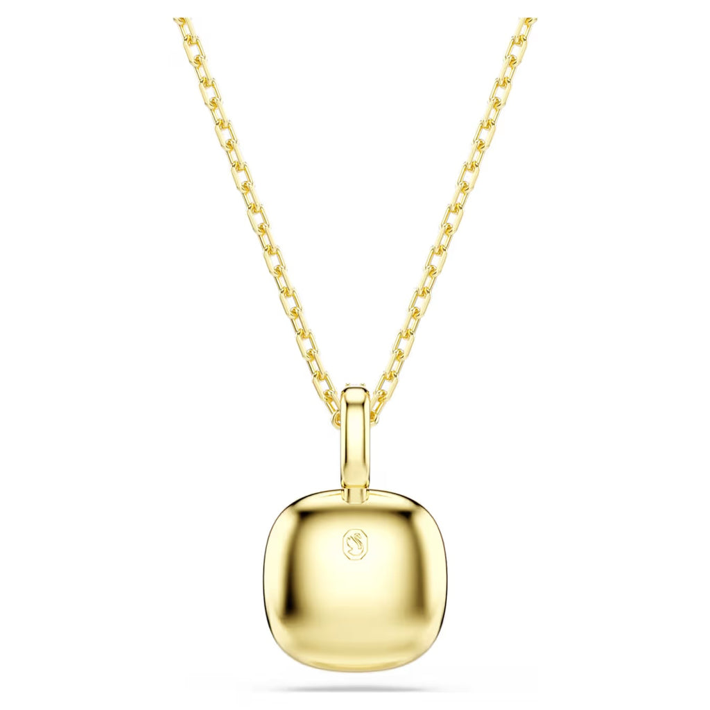 Una Angelic Pendant Necklace (Cushion Cut, White, 18K Gold Finish) 5764761