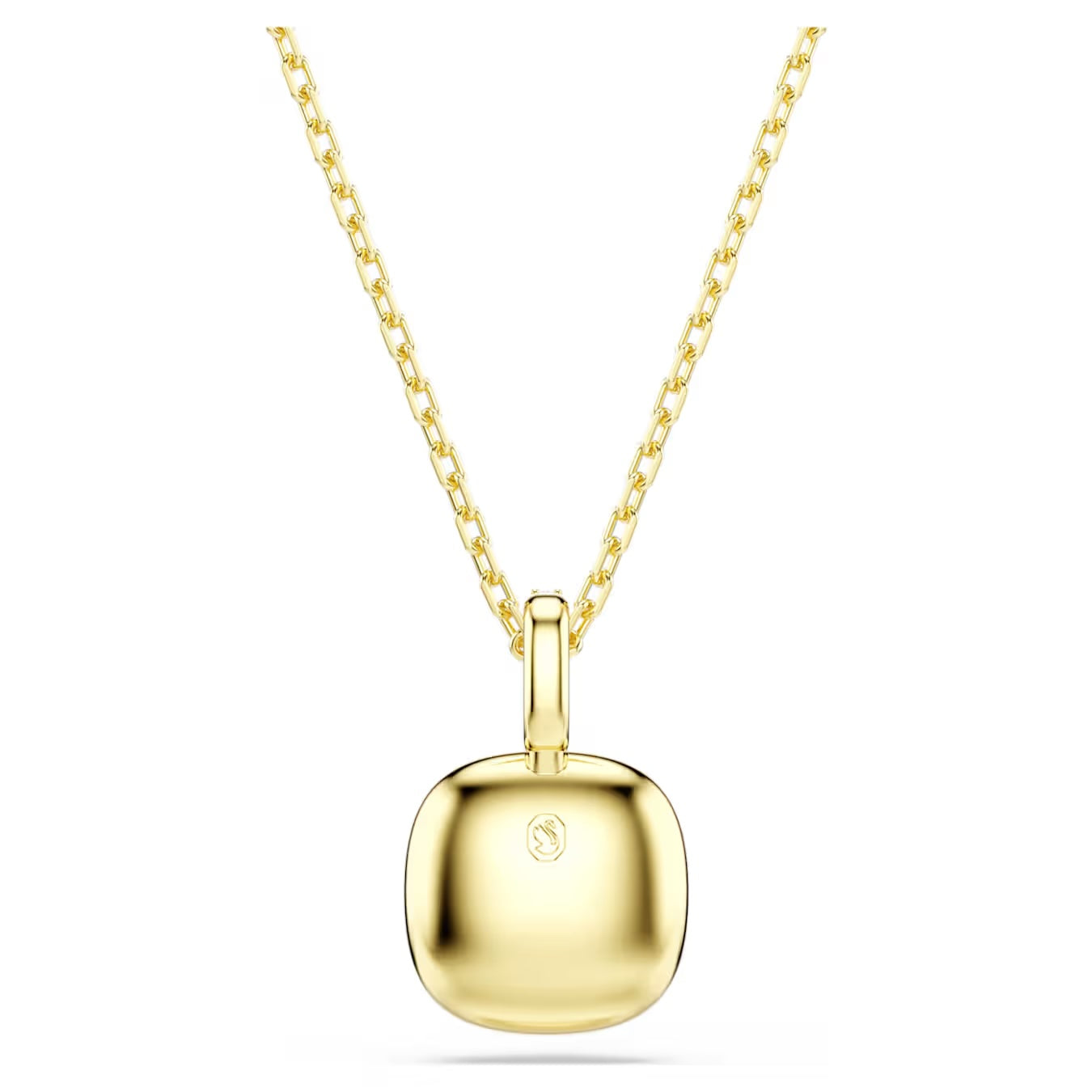 Una Angelic Pendant Necklace (Cushion Cut, White, 18K Gold Finish) 5764761